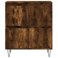 Dressoir 60x35x70 cm bewerkt hout gerookt eikenkleurig - thumbnail
