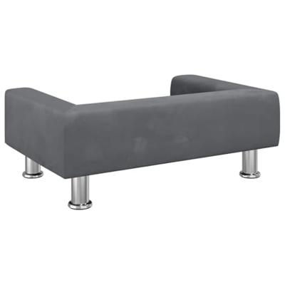 VidaXL Hondenmand 70x45x26,5 cm fluweel donkergrijs