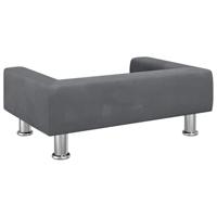 VidaXL Hondenmand 70x45x26,5 cm fluweel donkergrijs - thumbnail