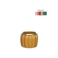 Bloempot Pouff mosterd Ø9,5xH7,6cm - thumbnail