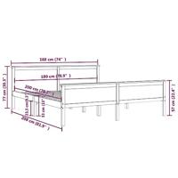 Bedframe massief grenenhout 180x200 cm - thumbnail