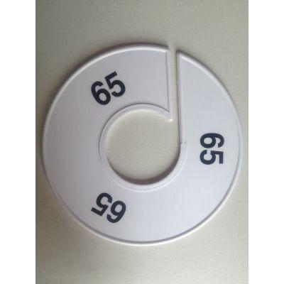 Maatring 11 cm wit/zwart 65