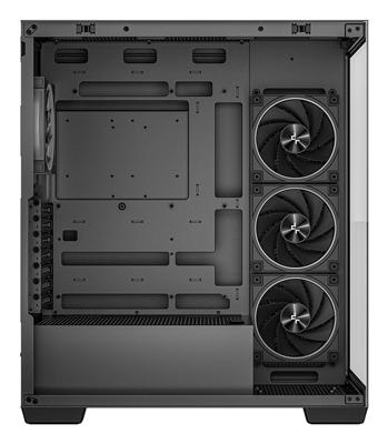 DeepCool cg580 4f v2 midi tower behuizing (zwart | 2x usb-a | 1x usb-c | rgb | tempered glass)