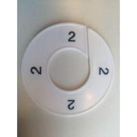 Maatring 9cm wit/zwart 2 - thumbnail