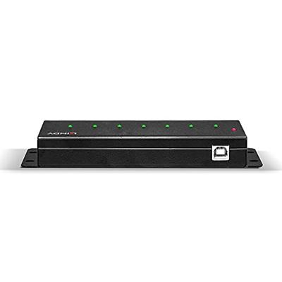 LINDY USB 2.0 Metalen Hub 7 Port 7 Port USB 2.0-Hub Zwart