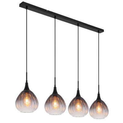 Globo Zwarte hanglampOlsen 4-lichts - 15887-4H