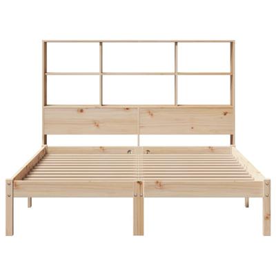 Bed met boekenkast zonder matras massief grenenhout 120x200 cm - thumbnail