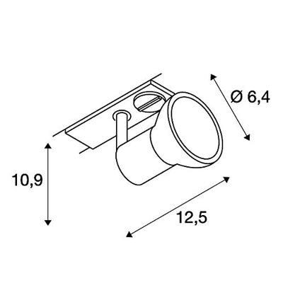 SLV Puria 143451 230V-railsysteem lamp 1-fasig GU10 50 W Halogeen, LED Wit SLV Puria 143451 230V-railsysteem lamp 1-fasig GU10 50 W Halogeen, LED Wit
