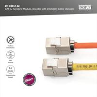 DIGITUS Keystone module Cat-6A afgeschermd - 12 stuks - RJ45 jack - 500 MHz 10GBase-T - AWG 26-22 - Ontwerp - Met vergrendelingshendel - Montage zonder gereedschap - thumbnail