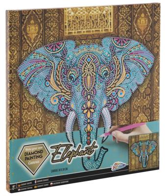 Grafix Canvas diamond painting olifant, 30x30cm