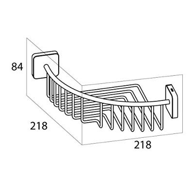 Douchemand Hoek Tiger Onu 21,8 cm Chroom