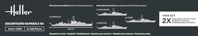 Heller 57093 STARTER KIT Escorteurs Rapides E 5O Bouwpakket Schaal 1:400