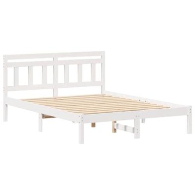 Bedframe met hoofdeinde Wit 120 x 190 cm Grenenhout