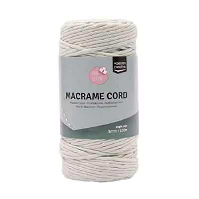 Vaessen Creative • macramé touw 3mmx100m lichtgrijs