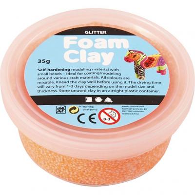 Foam Clay ®, glitter, oranje, 35 gr/ 1 doosje
