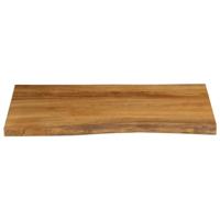 Tafelblad met natuurlijke rand 90x60x3,8 cm massief mangohout - thumbnail