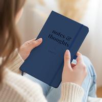 Notitieboekje graveren - Blauw - thumbnail