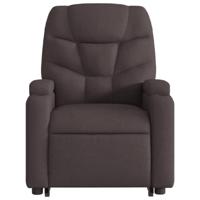 Sta-op-stoel elektrisch stof donkerbruin - thumbnail