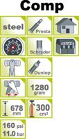 Hogedruk fietspomp IceToolz 240A551 met manometer 160PSI - thumbnail