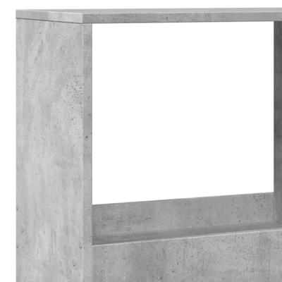 Boekenkast 100x33x175 cm bewerkt hout betongrijs