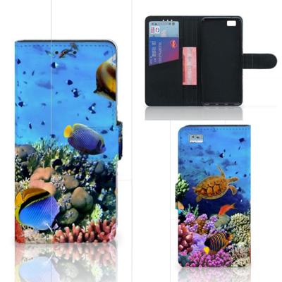 Huawei Ascend P8 Lite | Telefoonhoesje | Met pasjeshouder | Vissen