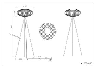 Vloerlamp Hedda mat zwart Excl. 1 x E27 4W
