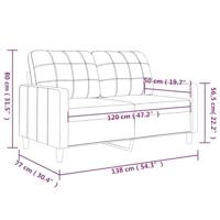 Tweezitsbank 120 cm stof donkergrijs - thumbnail