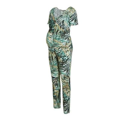 Noppies zwangerschaps- en voedingjumpsuit Emery met all over print multicolor