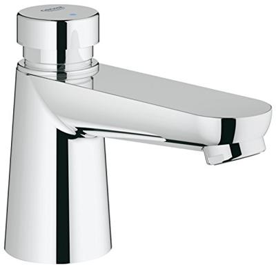Grohe Euroeco Cosmopolitan T zelfsluitende kraan blauw/rood Chroom Grohe Euroeco Cosmopolitan T zelfsluitende kraan blauw/rood Chroom
