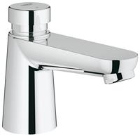 Grohe Euroeco Cosmopolitan T zelfsluitende kraan blauw/rood Chroom - thumbnail