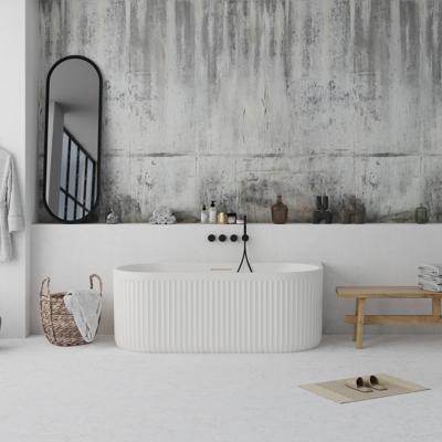 Ligbad Half Vrijstaand Ideavit Archtec Rock 170x80x63 cm Wit Ideavit