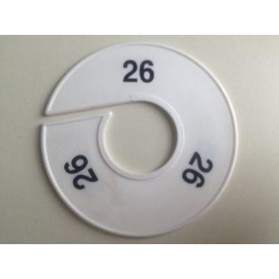 Maatring 11 cm wit/zwart 26