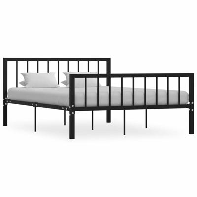 vidaXL Bedframe metaal zwart 140x200 cm vidaXL Bedframe metaal zwart 140x200 cm