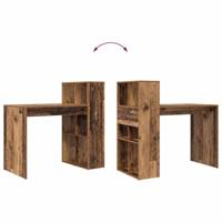 Bureau met plank Oud hout 108 x 55 x 103.5 cm Bewerkt hout - thumbnail
