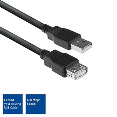 ACT USB 2.0 verlengkabel A male - A female 3 meter