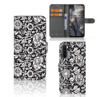 OnePlus Nord Hoesje Black Flowers - thumbnail