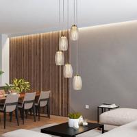 Searchlight 5-lichts hanglampCyclone brons - 97291-5CP - thumbnail