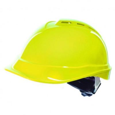 Opsial veiligheidshelm - V-Pro - 4-puntssluiting - geventileerd - geel