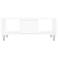 Salontafel 90x50x36,5 cm bewerkt hout wit - thumbnail
