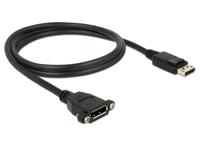 Delock 85114 Kabel DisplayPort 1.2 male > DisplayPort female paneelmontage 4K 60 Hz 1 m - thumbnail