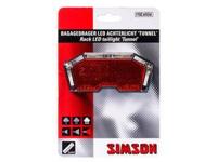 Simson batterij bagagedrager achterlicht tunnel 3 led auto - thumbnail