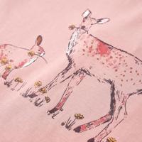 Kindershirt met lange mouwen hert en konijnenprint 92 roze - thumbnail