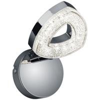 LED Wandspot - Trion Turon - 4W - Warm Wit 3000K - 1-lichts - Rond - Mat Chroom - Aluminium - thumbnail