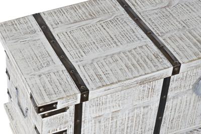 Kist DKD Home Decor Metaal Wit Mangohout (116 x 40 x 45 cm)