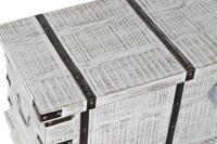 Kist DKD Home Decor Metaal Wit Mangohout (116 x 40 x 45 cm) - thumbnail