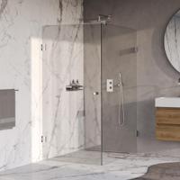 BRAUER Void Carving douchecabine met draaideur helder glas 90x140x200 incl. glascoating chroom - thumbnail