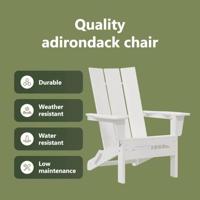 Tuinstoel 2 pcs Wit 80.5 x 74.5 x 92 cm Polyetheen - thumbnail