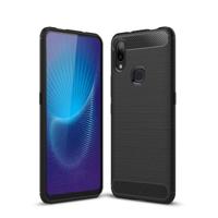 Geborsteld textuur koolstofvezel schokbestendige TPU Case voor Vivo NEX een (zwart) - thumbnail
