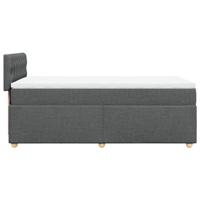Boxspring met matras stof donkergrijs 90x200 cm - thumbnail