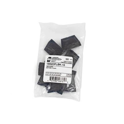Hammond Electronics 1552DPLBK-10 Eindplaat ABS kunststof Zwart (l x b x h) 51 x 76 x 23 mm 10 stuk(s)